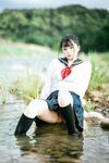 [新姬上線][會員][圖包][CosPlay]蘿莉嫩妹@超級美穴@落落Raku之閃光少女~Shining Days~ 戶外露出的學妹 密穴粉嫩 香甜可口 硬得哥哥停不下來