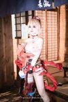 萌新推特00後露臉美少女▌白莉愛吃巧克力▌超美畫風Cos原神宵宮 可愛小蘿莉 三點全露又粉又嫩