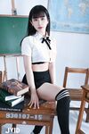 極品JVID嫵媚清純齊一身新人▌黛娜 ▌黑色蕾絲性感內衣 挺翹美乳稚嫩誘人裂縫 誘惑喜歡的男老師