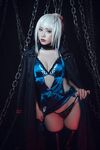 高端ACG業界女神爆機少女▌喵小吉▌Fatel Stay night黑呆 盡情欣賞嬌艷肉體